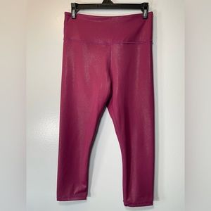 ZYIA Active Pink/Purple Shimmer Leggings Size 6-8 EUC!